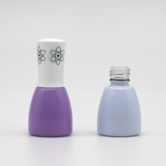 wholesale colorful purple glass empty gel nail polish glass bottle  custom nail polish empty bottle