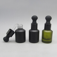 Wholesale 15ml Black Glass Cosmetic Empty Dropper Bottle for Skin Care