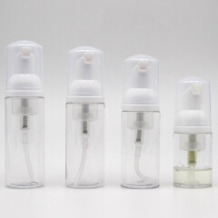 wholesale 30ml 50ml 60ml white foam dispenser pump white bottle for face cleanser