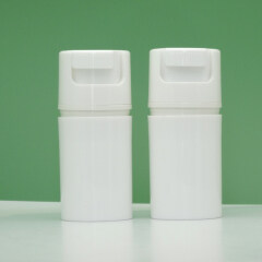 DNAP-521 Wholesale 35ml 50ml 80ml 100ml Luxury white lock Airless Serum Pump Bottle for Skin Care