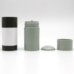 50g 60g round AS cosmetic smooth skincare deodorant bottle with hole matte black deodorant container