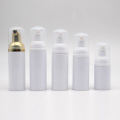 wholesale 30ml 50ml 60ml white foam dispenser pump white bottle for face cleanser