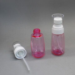Custom 60ml 100ml 120ml Pink PET Plastic Cosmetic Spray Bottle with Spray Pump