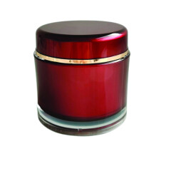 Gold  Round Acrylic Cosmetic Jar Container with Lid DNJA-507