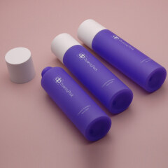 Duannypack 100ml 120ml 150ml round shape very peri cosmetic facial plastic frosted toner bottle set