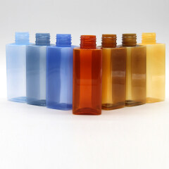 hot sale 4oz bottles with pump plastic square pet luxury plastic bottle