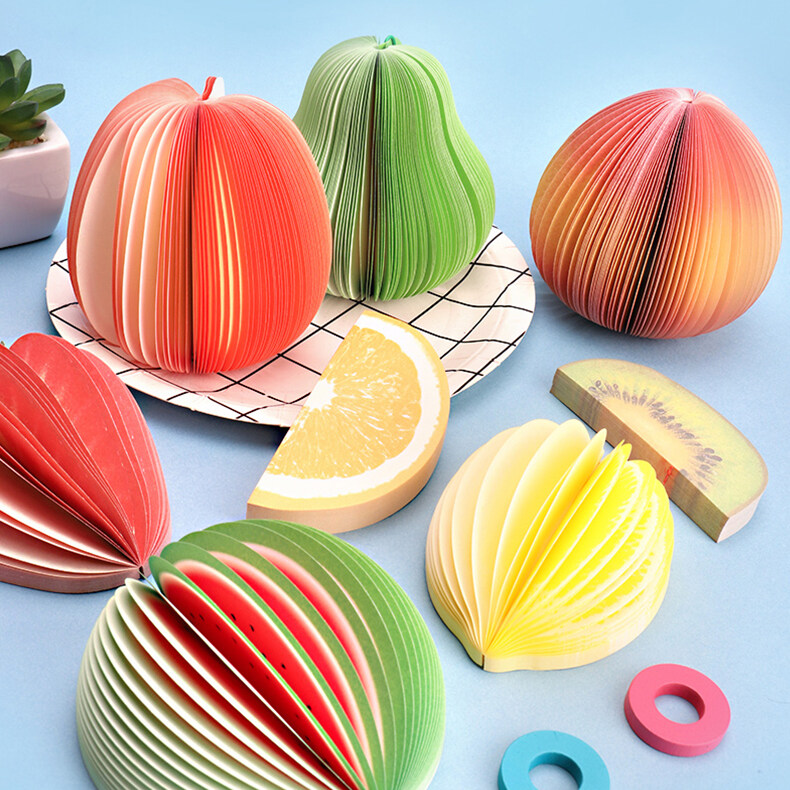 Fruit Shaped Memo Stationary Notes Scratchpad Papers  Writing Sticky 
