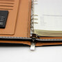 Spiral Binding PU Leather Notebook With Calculator