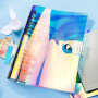 Custom Personalized Replaceable Loose Leaf Notebook PVC  Laser Cover for Students