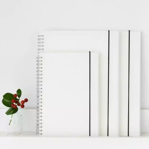 Wholesale Simple Transparent PP Cover Spiral Notebooks Hard Cover Office Writing Diary Subject Note book Composition Book