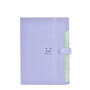 Wholesale Custom Waterproof Four Pockets Plastic Expanding File Folder A4 Document Bag Document Organizer with a Buckle