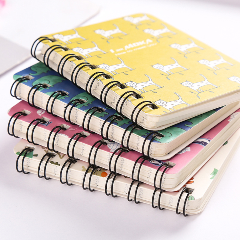 2021 New Fashion Low MOQ custom Cover Paper Mini Cute Journal Spiral Notebook