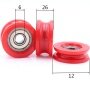 608 6201 ball bearing wheel coated plastic bearing window pulley wheel bearing