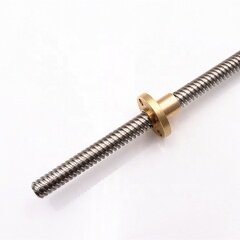 Stainless steel screw nut CNC 8mm T8 trapezoidal lead screw for 3D printer