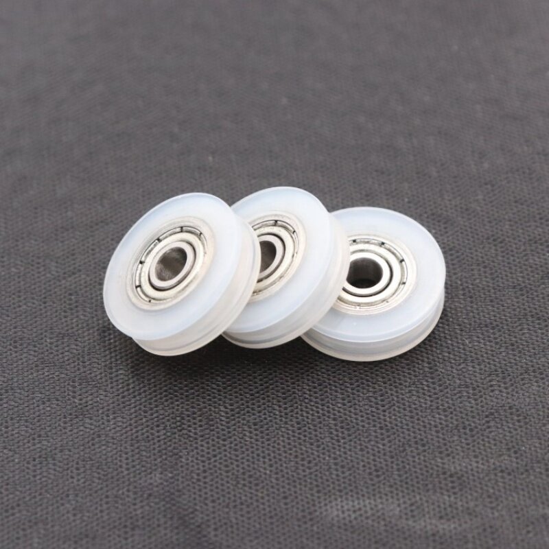Size 4*18*5mm U groove nylon roller wheel bearing 604zz clothesline pulley