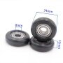 8mm ID black round roller 608zz plastic roller pulley wheel sliding Roller