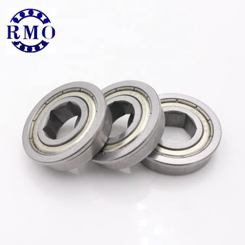 Robotic bearing FR8zz inch size hex bore bearing 0.504'*1.125'*0.313' 12.8*28.575*7.938 mm FR8 half inch hex bearing for robot