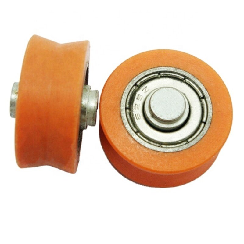 small plastic coated bearing v groove curtain pulley