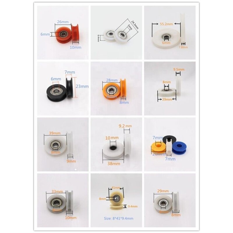 different types of shower roller for sliding door ,sliding gates, luggage,cabinet
