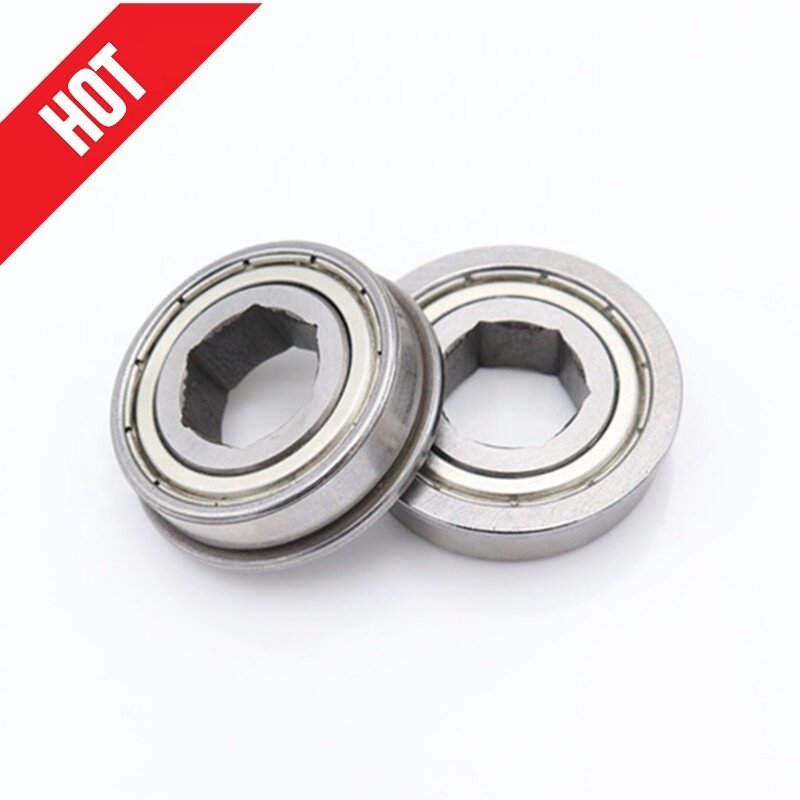 ready to ship 1/2 inch bore ball bearings flanged FR8ZZ hex bore bearing  for robotics game