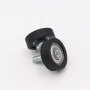 6*26*3.5mm 626 zz bearing with M6 screw PU material roller wheel for vending machine