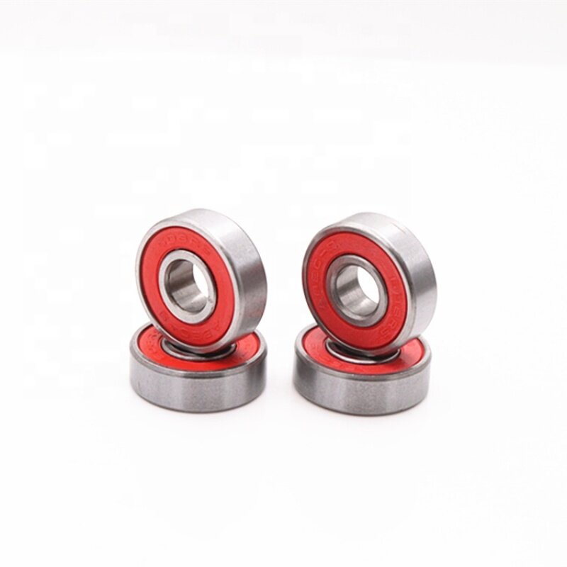 High quality skate bearing 608 608 2RS reds rubber shield ball bearing for skateboard 8*22*7mm