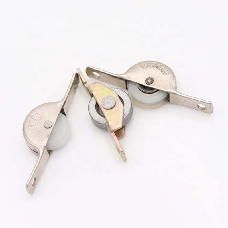 galvanized single accessories small sliding gate pulley , sliding door wheels