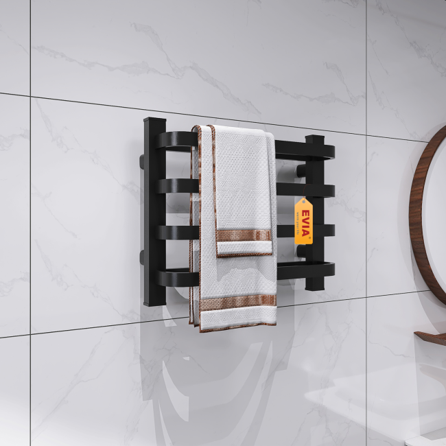 EVIA EV-75 Bathroom Heated Towel Rail Wall Mounted Electric Towel Rack