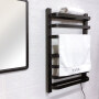 EVIA EV-140 Bathroom Black Towel Warmer Wall Mount Electric Heated Towel Rack