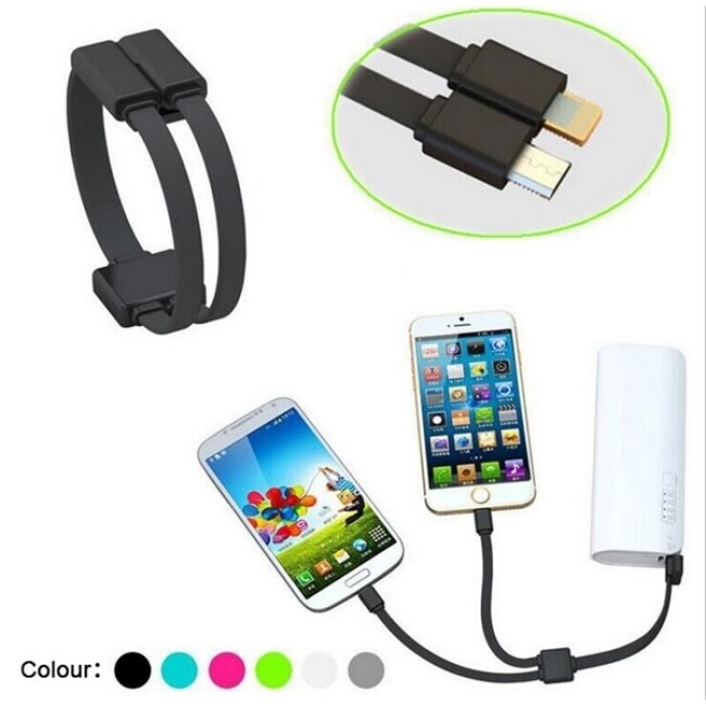2-in-1 wristband USB cable