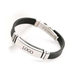 Silicone Stainless Steel Bracelet