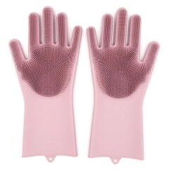 Reusable Silicone Gloves with Wash Scrubber