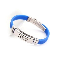 Silicone Stainless Steel Bracelet