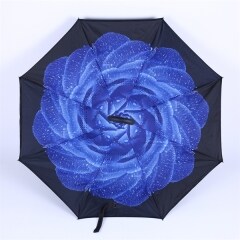 Upside Down Inside Out Reverse C Shaped Handle Umbrella