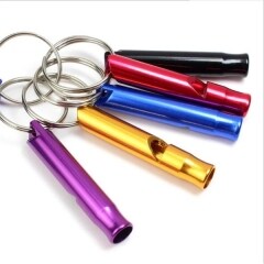 Aluminum Tube Whistle With Key Chain