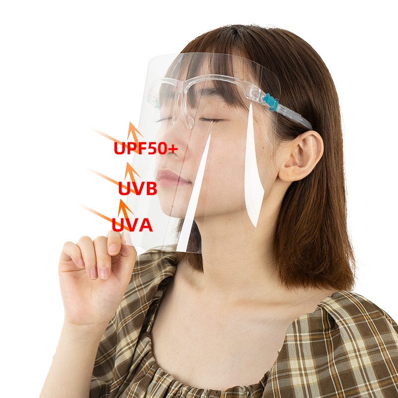 High quality adjustable Anti UV Face shield UV proof face shield with Glasses frame