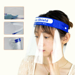 Wholesale Transparent Full Cover Disposable Face shield Anti Fog Clear Faceshields