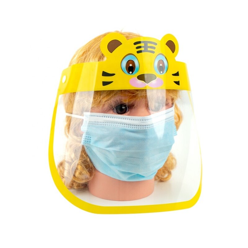 Wholesale price custom cartoon clear safety face screen shield protective baby kids face shield for kids