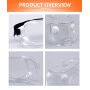 Personal Eye Protection Goggles Glasses Transparent Four-Hole Dust Protection Safety Goggles