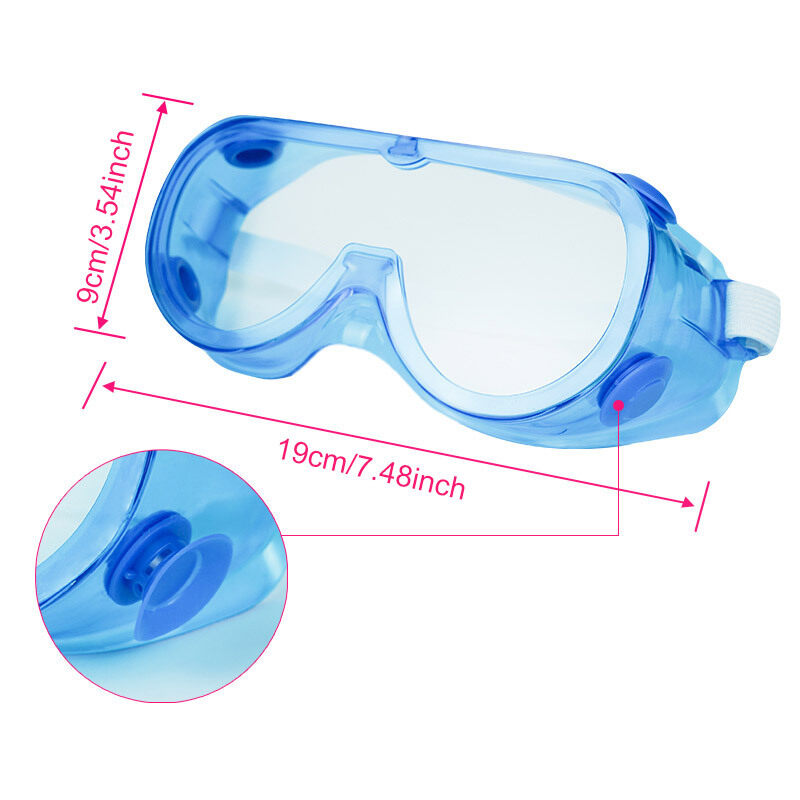Clear Glasses Transparent Colorful Safety Goggles Eye Protection Goggle