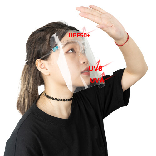 Adjustable UVproof face shield with Glasses frame  Anti UV face shields for sale