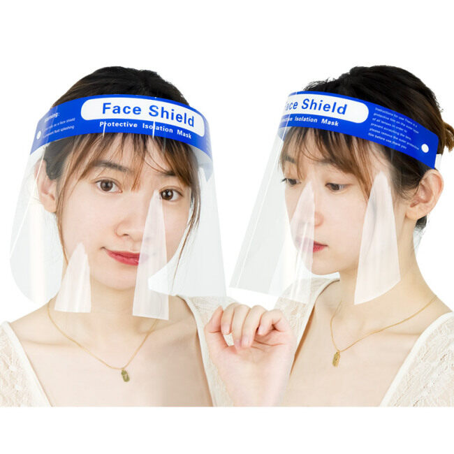 Anti Fog Splash Proof Transparent Face Shields Safety Protection Adult faceshields