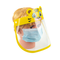 Popular Protective Visor Clear Lovely Cartoon shields Anti Fog Safety Plastic PET Kid Face Shield