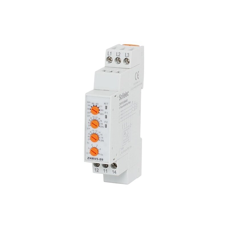 SFRV5 series Din rail relay, single phase sequence, over voltage and under voltage protection relays