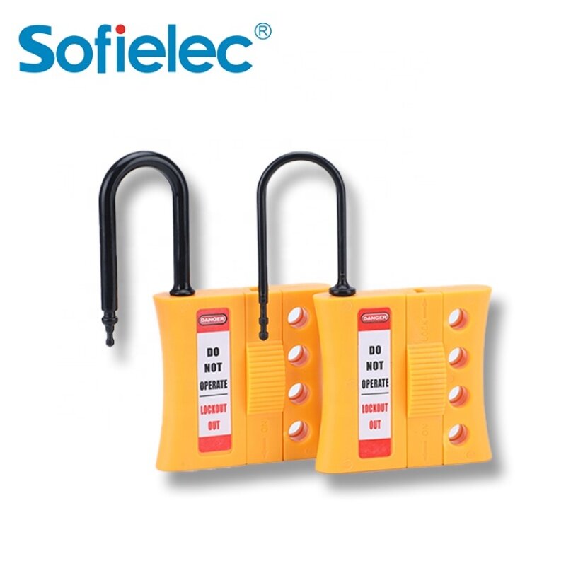 Safety Emergency Insulated Nylon 4 Hole Lockout Hasp with PA Shackle