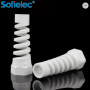 Black IP68 waterproof M22-LR plastic long thread spiral nylon cable gland  with strain relief