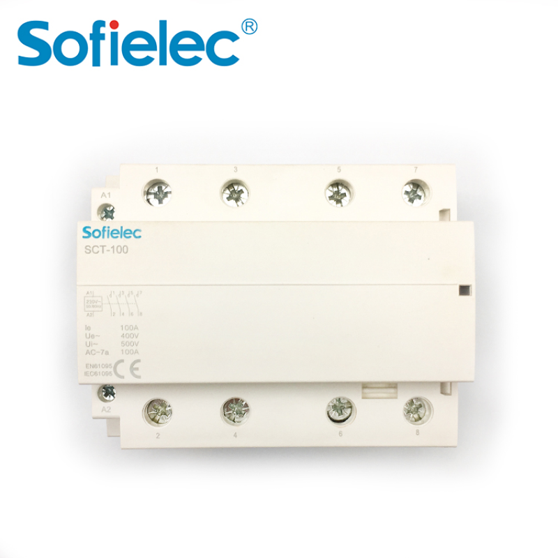 220~240V Modular AC contactor, 25A,63A,100A, 2P,4P. IEC61095 standard, CB approved