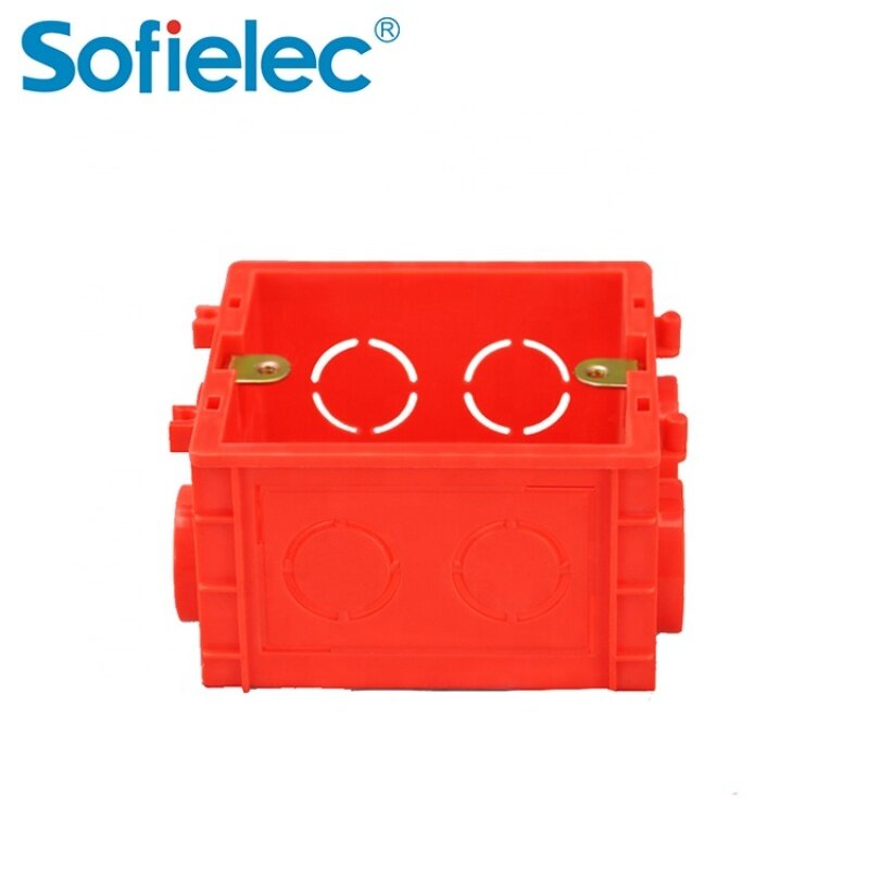 Custom high quality PVC electrical junction box for wall Switch white bule red color 86 style