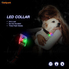 Оптовый дизайн USB-ремень для щенков, перезаряжаемый USB-светильник, светодиодный ошейник для собак, готов к отправке