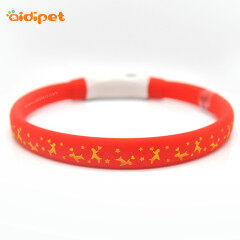 Dog Collar Collar For Dogs Promotional Cheap Plaid Cotton led night collar C8